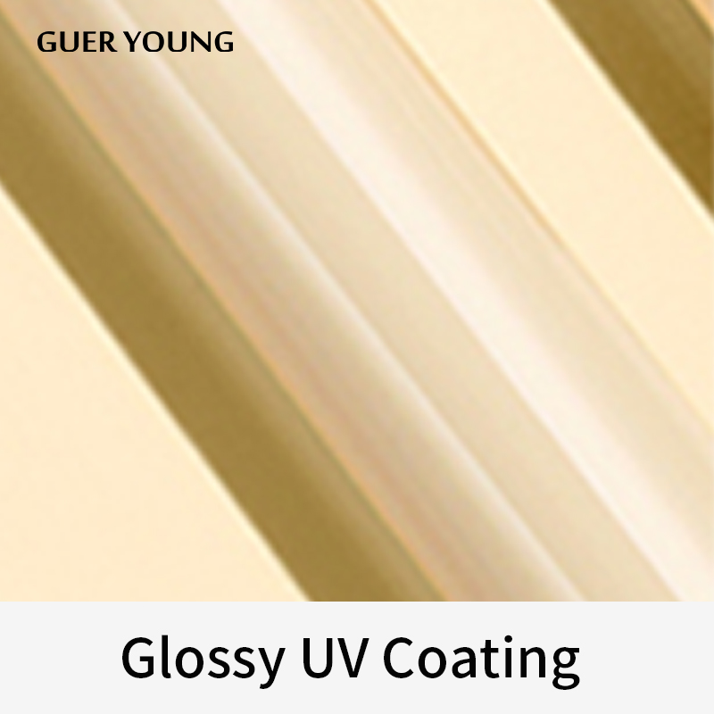 Glänzende UV-Beschichtung als Oberflächenfinish